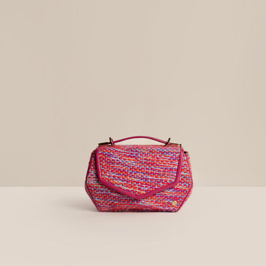 Trippy Berry Woven Clutch